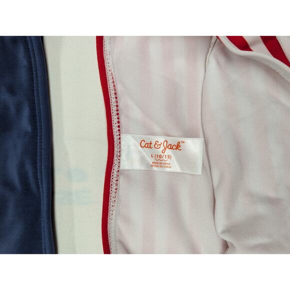 CAT & JACK USA Patriotic Bikini 2 Piece Swimsuit Girl’s Size 10 / 12 Iridescent - Picture 4 of 8